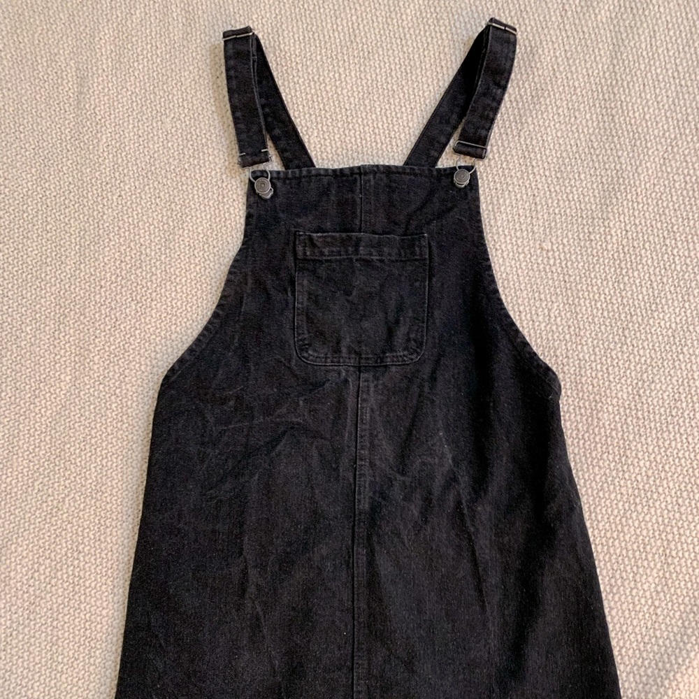 Black overall dress